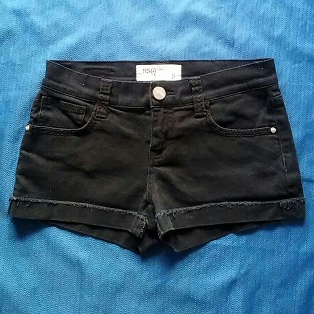 RSQ Black Denim Shorts EUC